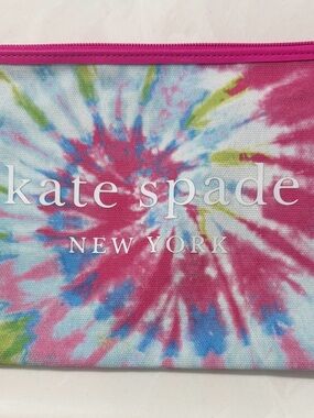 kate spade Tie-Dye Canvas Wristlet in Pink, Blue & Green